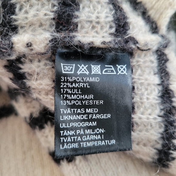 Ahlens Swedish Stripe Mohair Wool Knitted Pullover Sweater XS - Picture 11 of 12